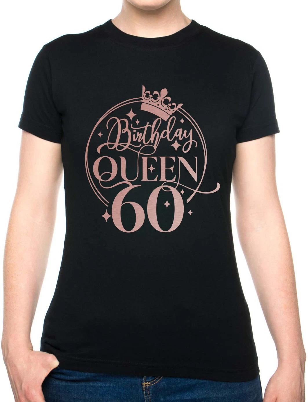 

Футболка Birthday Queen 60 Женский крой Подарок на 60-летие Женская футболка Розовое золото M