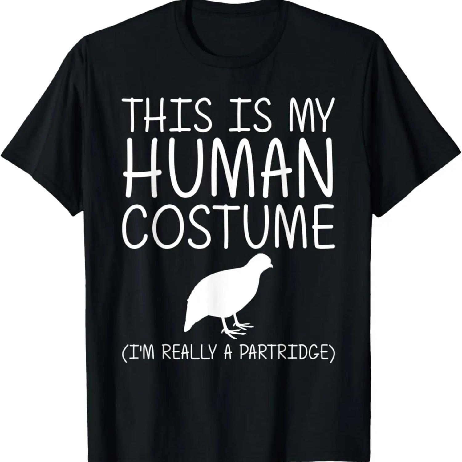 Partridge Easy Halloween Human Costume Bird Quail DIY Gift T-Shirt S чёрный