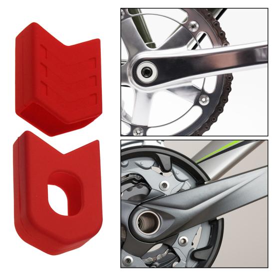 1 par sykkelveivbeskytter MTB terrengsykkel kranksetthetter Beskytter Anti-ripe Høystyrke sykkelkrankarmstøvler Beskyttelsesutstyr