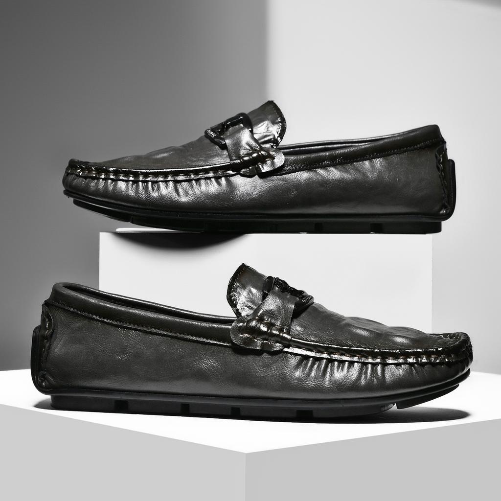 Crocodile Pattern Leather Men Loafers Casual Slip On Flats Ultra-Light Moccasins Leisure Walk Man Driving Shoe Business Footwear