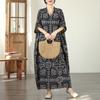 DIMANAF New Women Plus Size Spring Summer Beach Vintage Lady Long Dress Loose Oversize Maxi Floral Print 2026