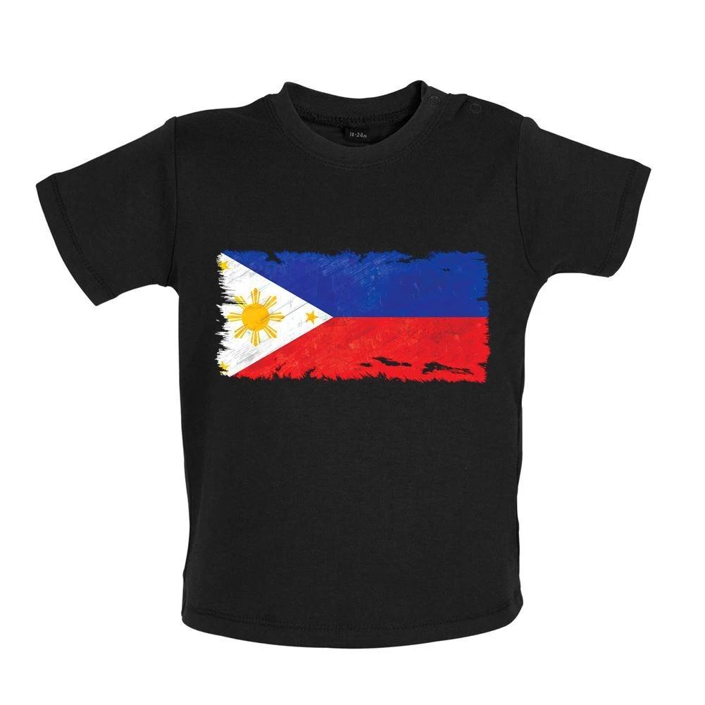 Philippines Grunge Flag - Baby Kids Boys Girls Unisex T-Shirt / Babygrow - Filipino Flags Country 150