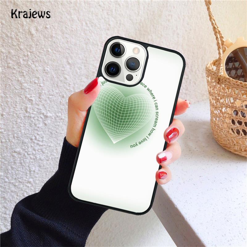 minimalist pastel goodvibes heart neon Soft Phone Case For iPhone 17 Air 16 15 14 Max Plus 11 12 13 Pro Max Phone Fundas