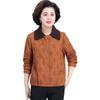 50s Inspired Petite Women's Spring/Autumn Jacket – Short Style Lapel Top for Middle-Aged & Elderly Noble Ladies