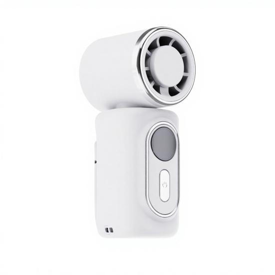 

Handheld Fan with LED Display 5-Speed Rechargeable Mini Clip-On Fan with Ice Cooling Portable Fan for Travel Outdoor Office Use A білий