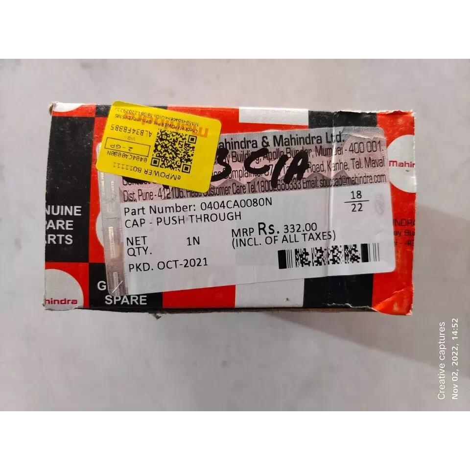 Tappo a pressione OEM 0404CA0080N per Mahindra Scorpio c828