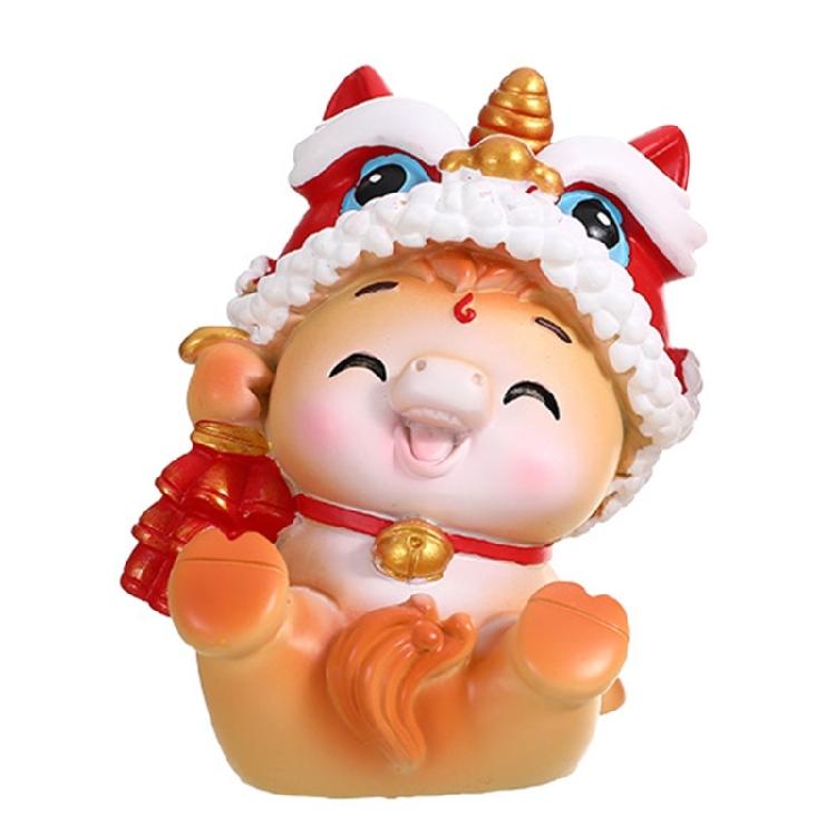 

Resin Fengshui Statue Chinese Zodiacs Animal Sculptures Collectible Figurines Ornament for Home Office Table Top Decors