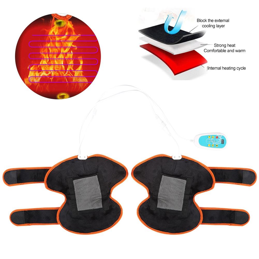 Electric Heated Arthritis Knee Pad Leg Massager Warm Heating Therapy Massager UK 220V