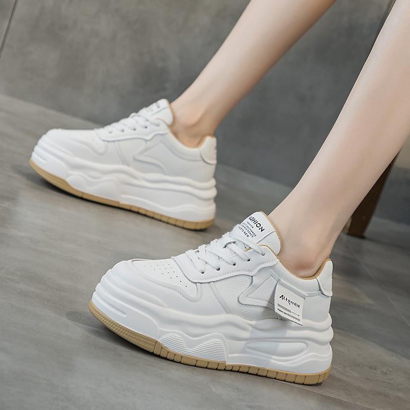 Inner height increase casual women's spring summer new versatile small board shoes muffin platform women's shoes net shoes