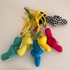 Hand Strap Silicone Print Pendant Grid Mobile Phone Case Keychain Bag Gifts
