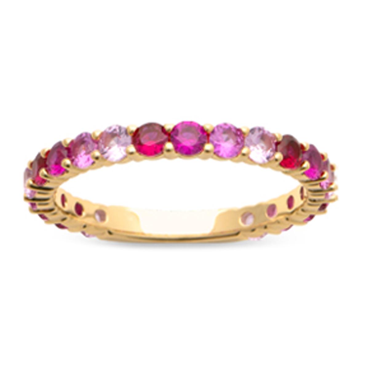 

Bague Argent Sissi rouge rose doré - 2 mm