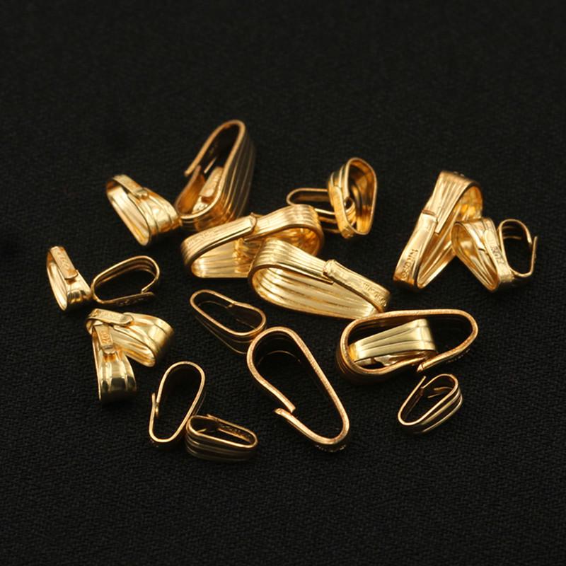 14K Gold-Filled Pendant Hooks & Clasps for DIY Jewelry
