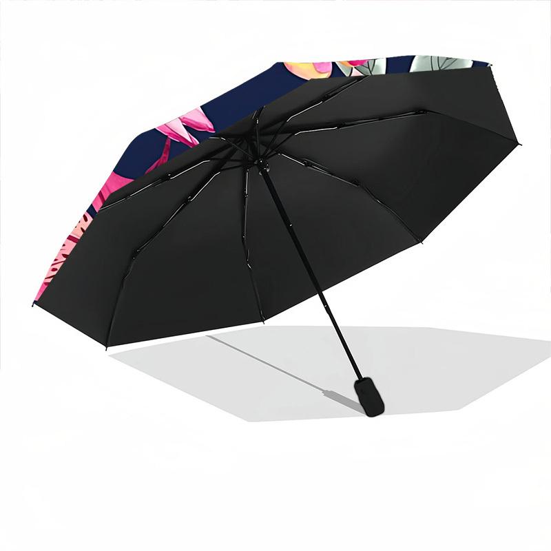 1pc Floral Pattern Open/Close Folding Umbrella, All- Portable Umbrella for & Men, Stylish Accessory (Holiday Gift) 8-Rib yy251213188
