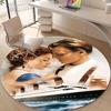 1pc Titanic1 Design Printed Area Round Carpet for Bedroom Living Room Home Decor Rugs Mat Non Slip Mat Rug for Bedside