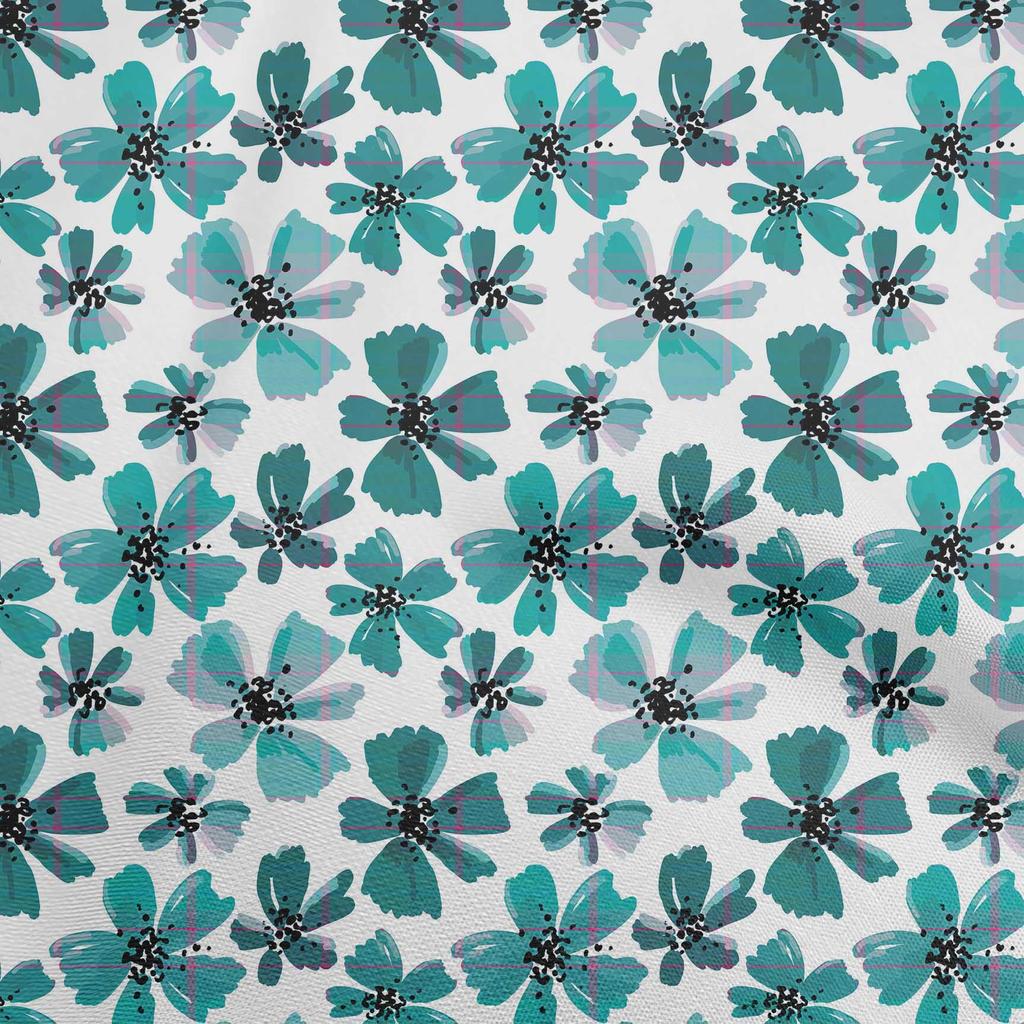 oneOone Cotton Flex Gray Fabric Florals Craft Projects Decor Fabric Printed By The Yard 40 Inch