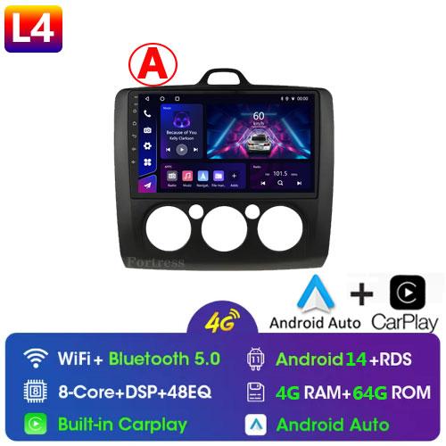 9" 2 Din 4G+WiFi Car Radio for Ford Focus Exi MT Mk2 MK3 2004-2011 Multimedia Player Android 13 GPS Navigation Head Unit