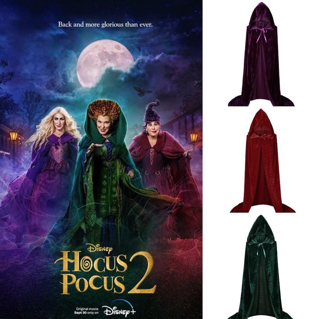 Hocus Pocus2 Winifred Sarah Mary Sanderson Halloween Cosplay Kinder Kapuzenumhang Ein Kostüm, das Magie zum Leben erweckt!
