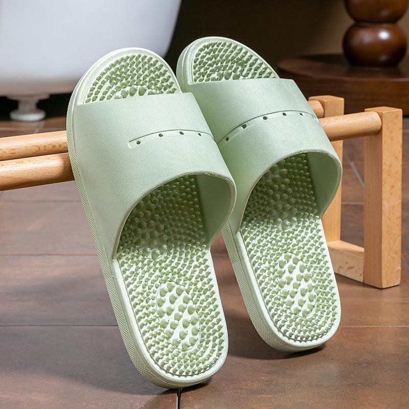 Large particle foot massage slippers men's indoor home wear-resistant non-slip bathroom bath cool slippers men's home mop