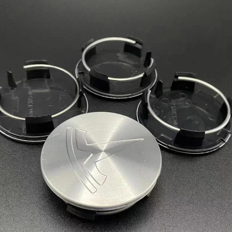 

4pcs 56mm Car Wheel Center Hub Decorative Caps for Tesla Model 3 Y S X Badge Wheel Lug Nut Protective Cover