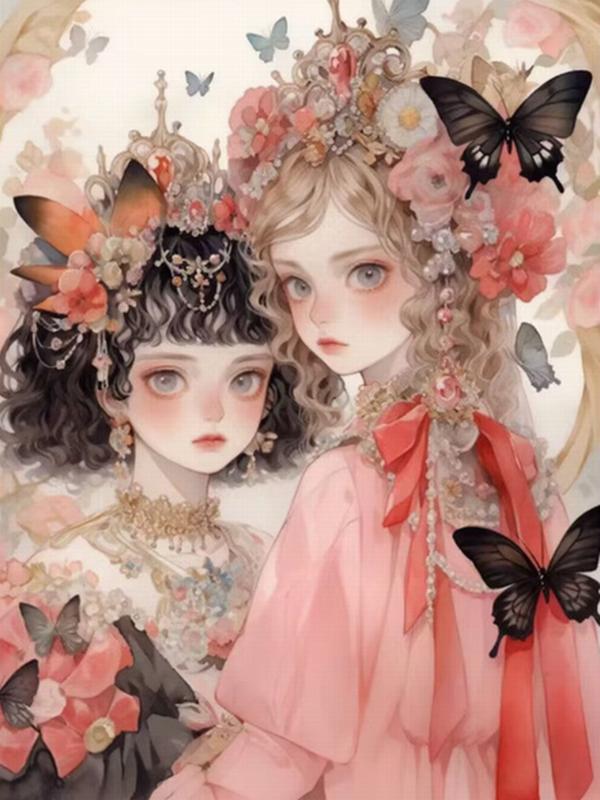 

Девушка Цветок и Птица Алмазная Картина Новые Поступления Diy Полный Квадратный Круглый Дрель Горный Хрусталь Вышивка Животные Мозаика Наборы Для Вышивки Крестом Настенный Декор Round drill 30x40cm