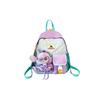 Angel Doll Cartoon Color Blocked Kids Backpack With Ergonomic Shoulder Straps For School Use