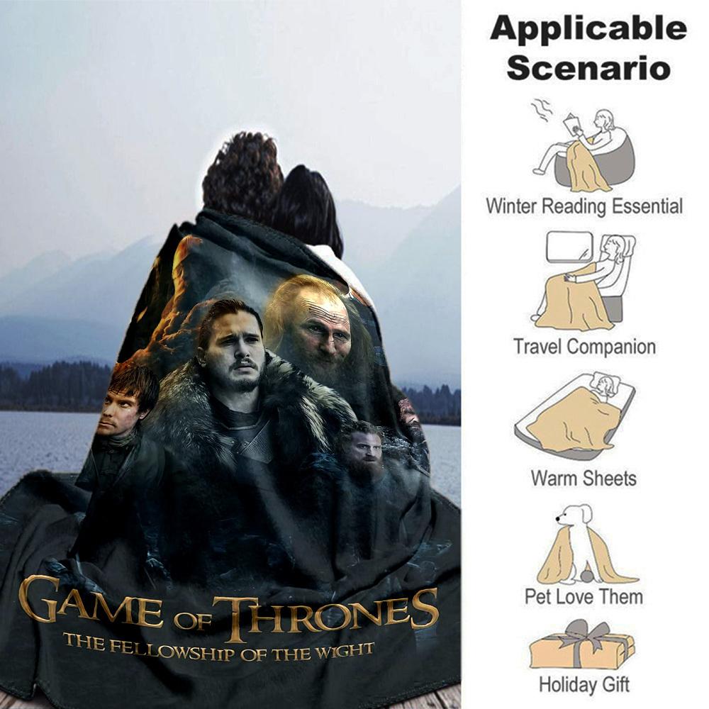 1pc Game of Thrones Blanket Lightweight Flannel Throw for Sofa Bed Travel Camping Livingroom Office Couch Chair 1143KK