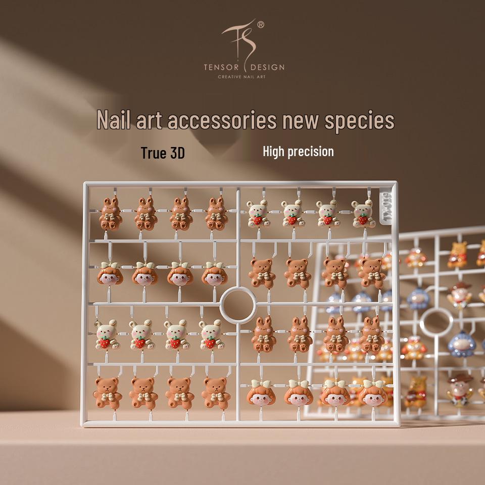 

TENSOR Ferrite Carved Resin Nail Art Decorations, Cute & Exquisite, Style TX019
