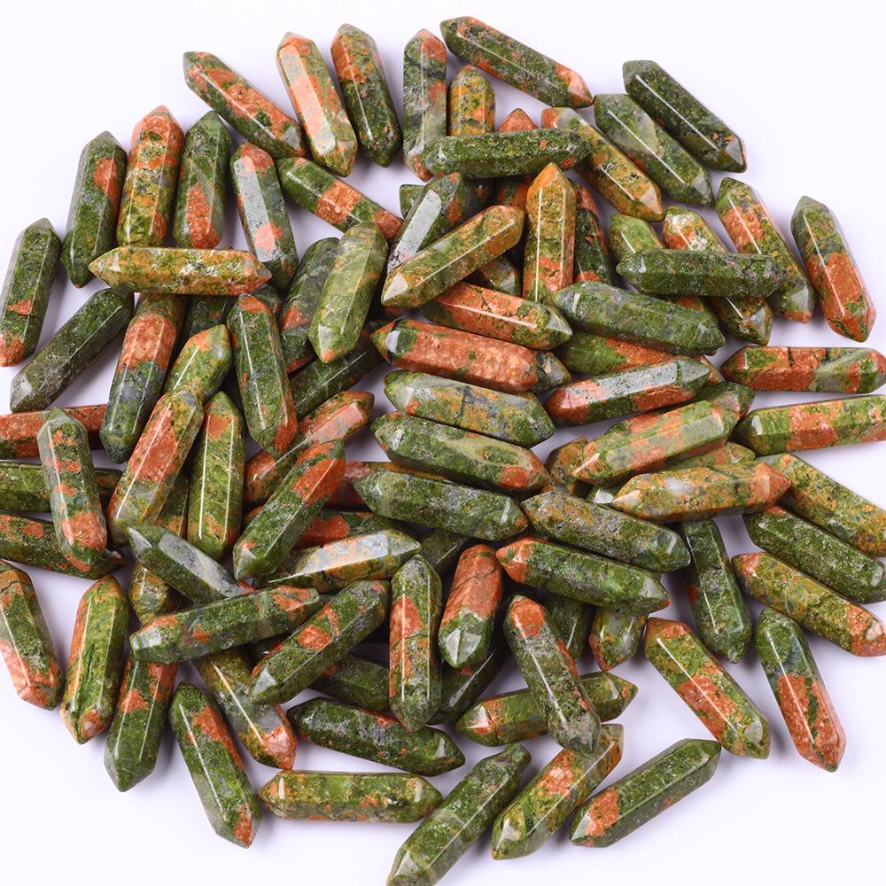 Amazonita Ponta Dupla Coluna Hexagonal Gema Semipreciosa Polida