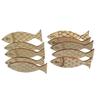 50 Stück 50mm Unbearbeitete Holzfischform Holzscheiben Holzmalerei Großhandel Bastelartikel für Kinder zum Bemalen für Bastelarbeiten DIY Heimdekoration