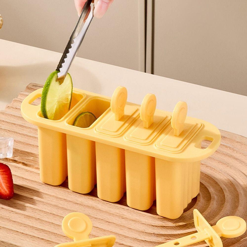 2-in-1 Press Ice Tray Box One-Touch Release Ice Maker Space Saving Ice Cream Mold  Home Kitchen Use