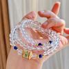 6Mm Autumn And Winter Natural White Crystal Lapis Lazuli Design Sense Multi-Circle Bracelet Bracelet