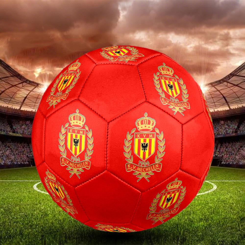 KV Mechelen Size 5 Soccer Ball, Machine-Stitched PVC, Durable & High Bounce, All Ages Fit, fan merchandise, matches & outdoor use.