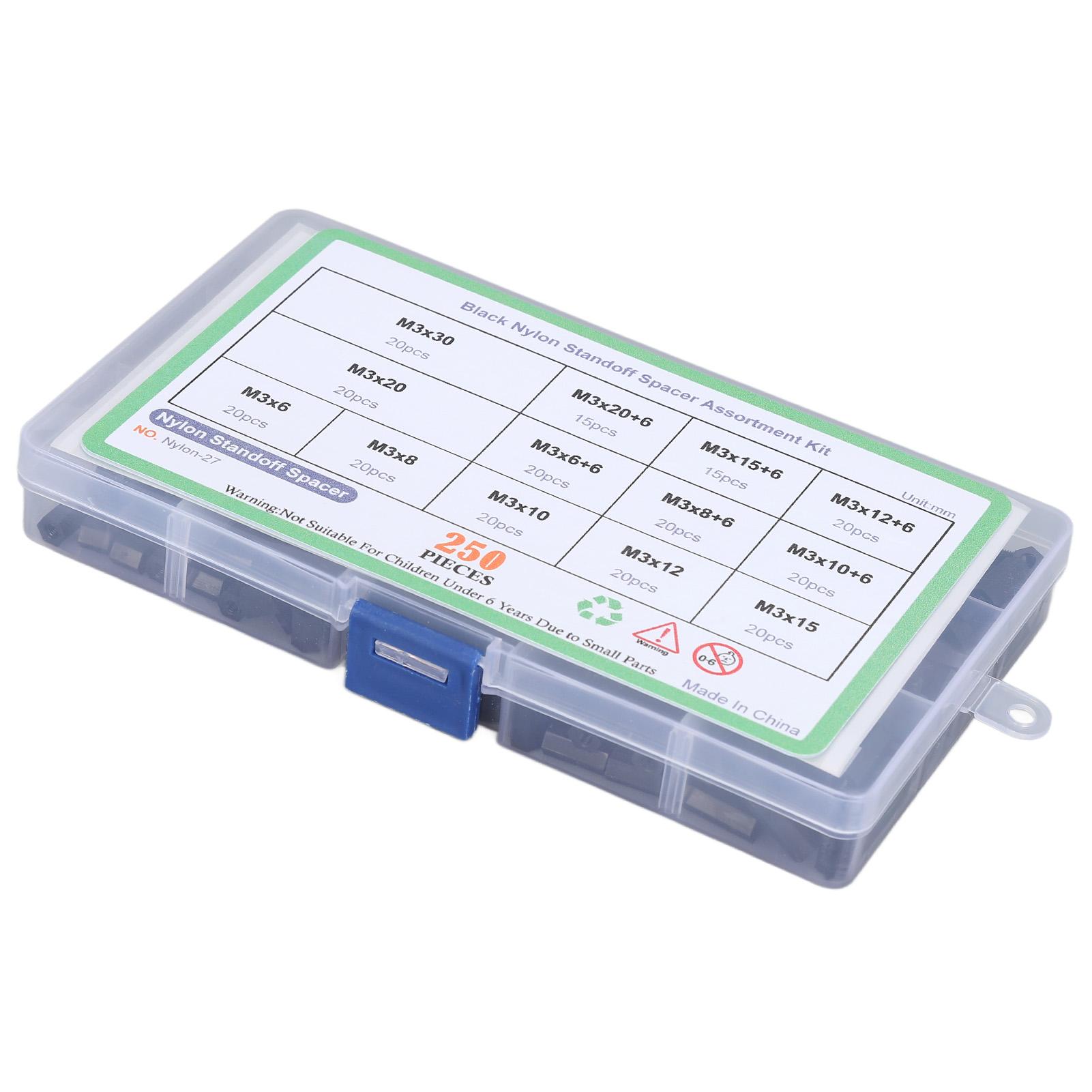 

250 шт. Нейлоновая шестигранная стойка-разделитель M3 Винт Гайка Резьбовая стойка для DIY Индустрии БПЛА