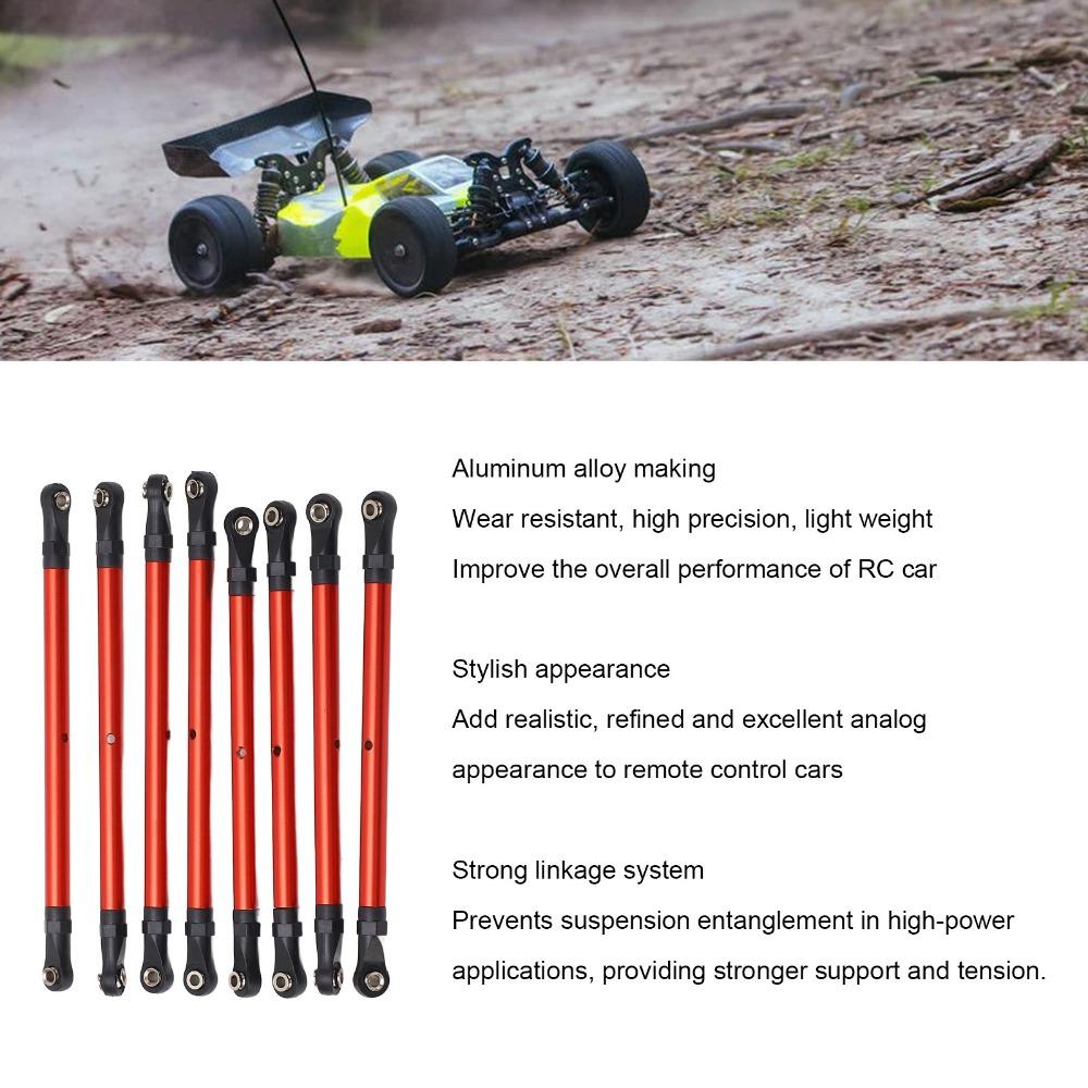 8Pcs RC Cars Accessories RC Link Rod Kit for Axial SCX10 1/10 RC Crawler For RC Crawler