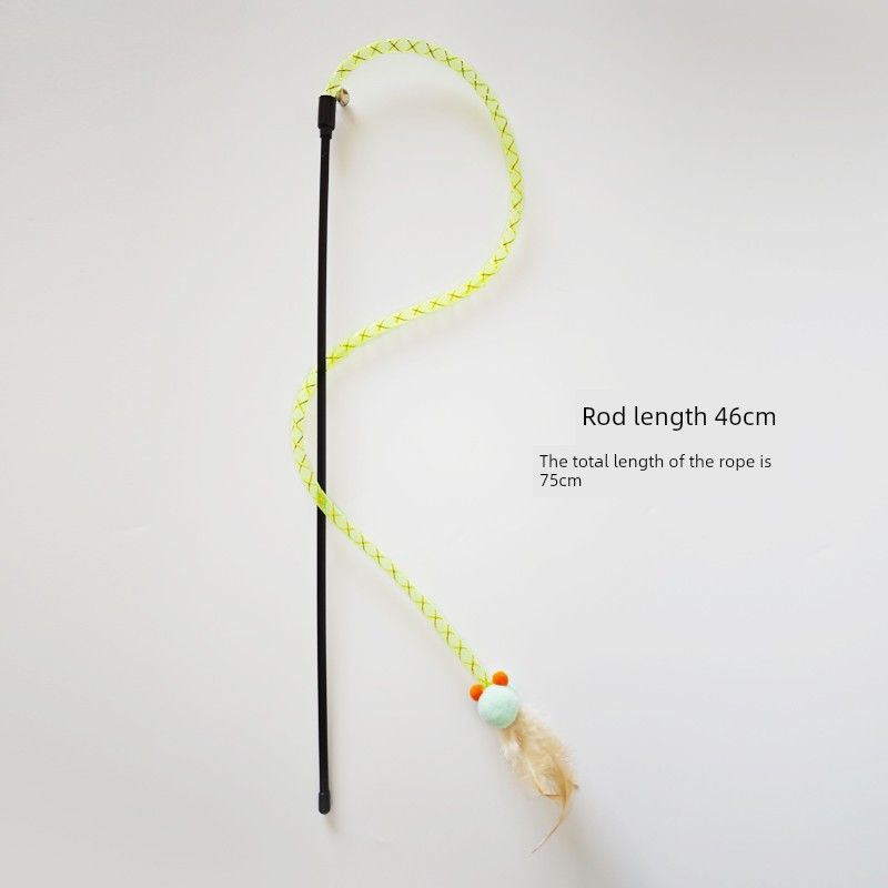 

Cat Toy Simulation Small Goldfish Elastic String Funny Cat Stick Feather Kitten Molar Bite-Resistant Pet Supplies Funny Cat Artifact Green Network Management