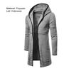 Hooded Long Sleeve Male Jacket Autumn Winter Windproof Solid Color Pockets Cardigan Jacket