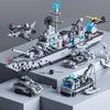 Enorme Modello di Nave da Guerra Navale e Nave Militare da 1560 Pezzi, Blocchi da Costruzione Combinabili Multi-Forma 6-in-1, Set di Giocattoli per Bambini