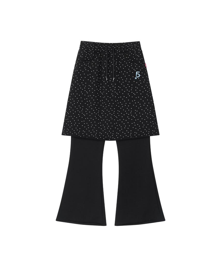 VIDEO JOCKEY Dot Skirt Pants [Black]