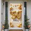 50th Birthday Background Black Script Font Adult Birthday Banner 50th Birthday Display 50 Digit Balloon For Indoor Party