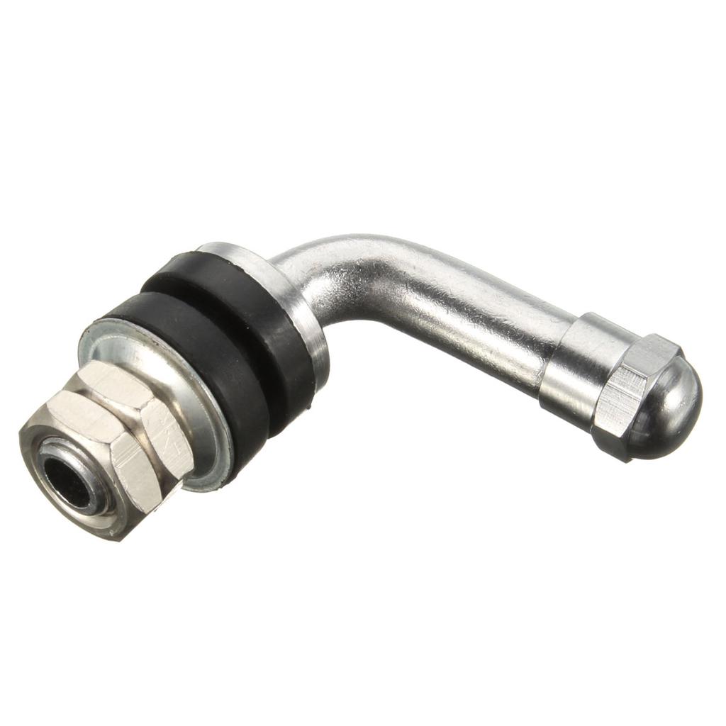 Lot De 4 Valves De Pneu 90° En Aluminium – Adaptateur Tianher 11,3 Mm – Moto, Voiture, Vélo – Valve D'Angle Noire