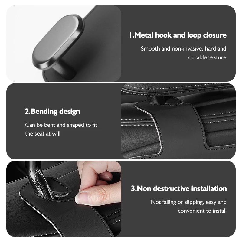 Car Seat Back Handbag Hook Storage Hanging Storage Fastener For Citroen C4 C3 C5 C1 C2 C6 VTS C4L DS3 DS4 DS5 Grand Berlingo akh256