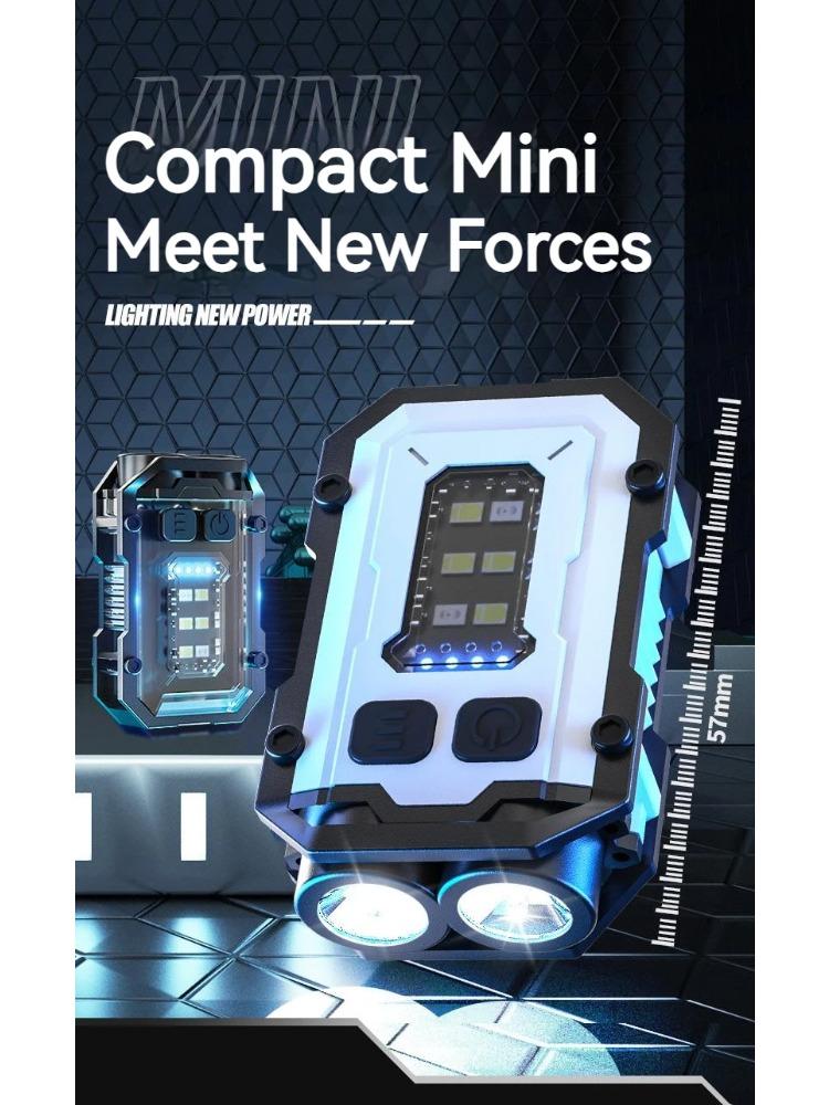 Powerful Pocket Torch aluminum alloy Magnetic Flashlight Super Bright LED Multifunctional COB LED EDC Mini Keychain Flashlight