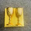 Royal Design Wine Cup Shiny Brass Goblet Glass, Engraved Glass Gift Birthday Gift