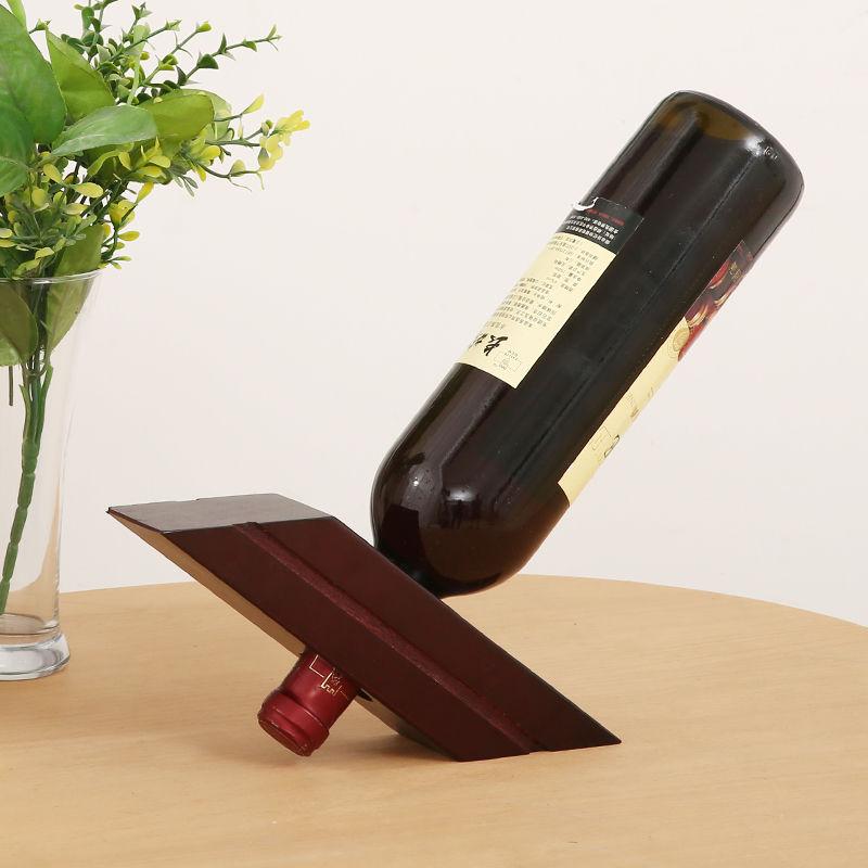 Semplice Portabottiglie in Legno Creativo Porta Bicchieri da Birra Espositore Ornamenti Domestico Portabottiglie Whiskey Champagne Decorazioni per Feste Articoli da Bar Durevole