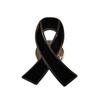 New Portable Memorial Black Ribbon Brooch Souvenir Black Alloy Badge Accessory Queen Black Badge Pin For Funerals and Mourning