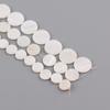 DIY Natural Freshwater White Shell Round Earring Accessories with Center Hole