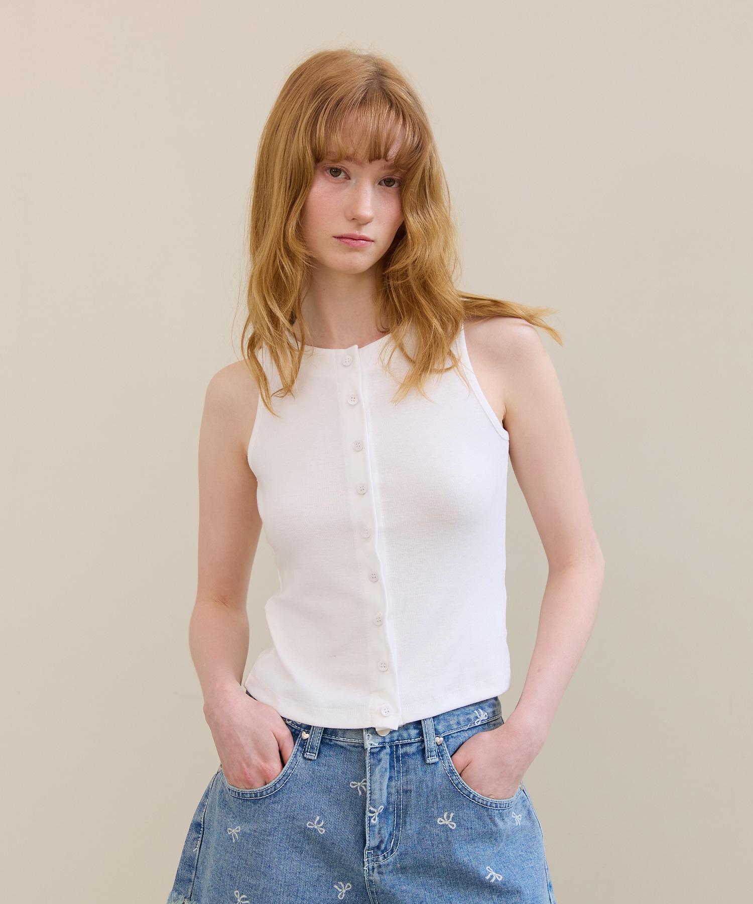 Pandora Fit Base Button Sleeveless Ivory/Free