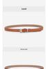 Elegant Women's Two-Layer Genuine Cowhide Leather Belt with Retro Silver Pin Buckle - Thin Decorative Accessory for Pants