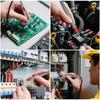 Samcos Multimeter Test Probe Test Precision Alligator Banana 1000V Black for Electrical Electrical Projects Leads, 0.7mm Ultra-Fine, Gold-Plated,
