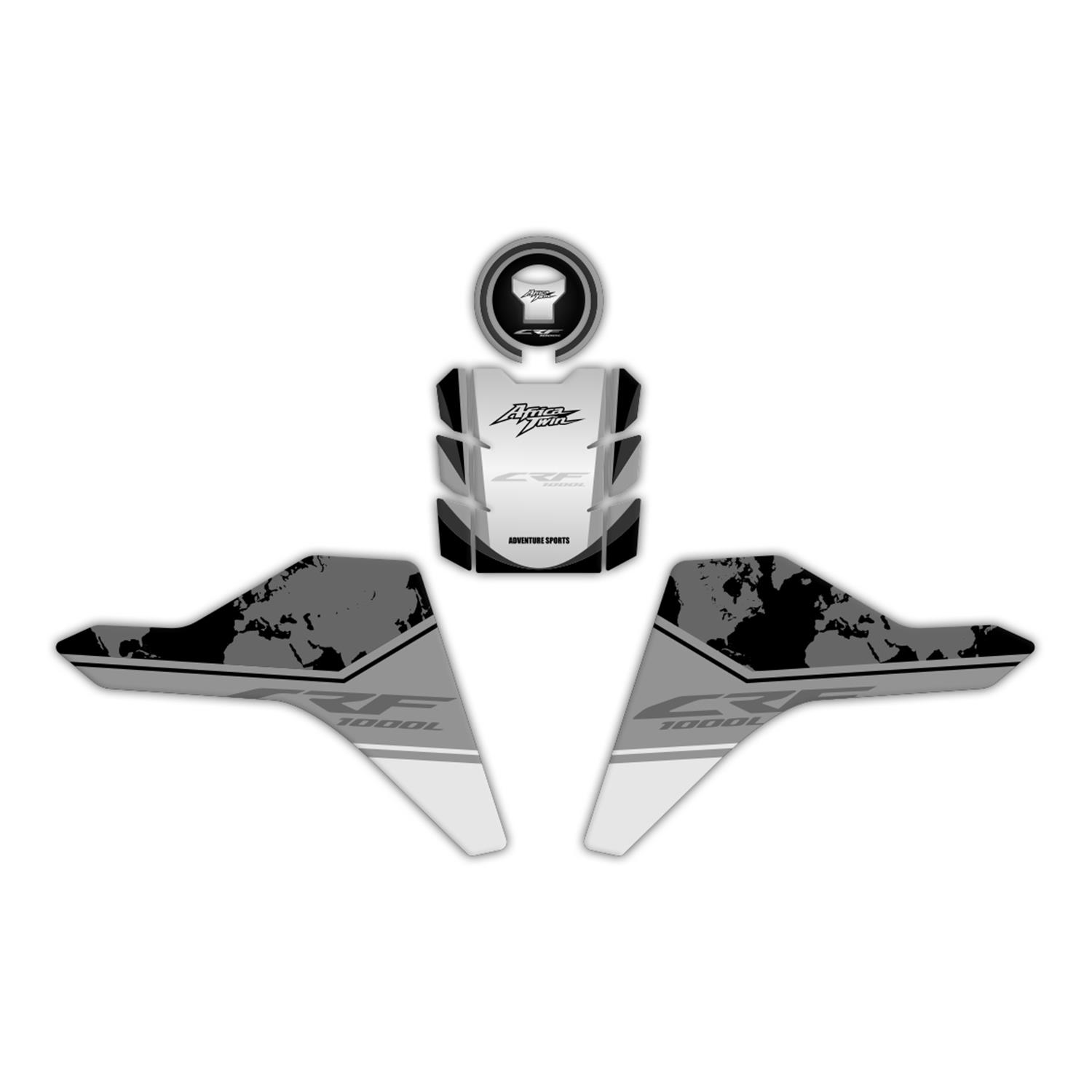 

GP Composite Honda Africa Twin CRF1000L 2018-2019 Compatible Tank Pad Set Black